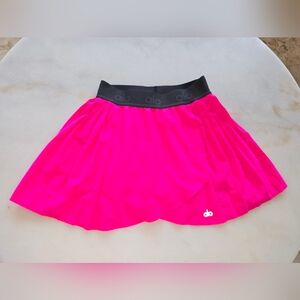 Alo Yoga Neon Pink Aces Tennis Skirt Xs Barbie Pink